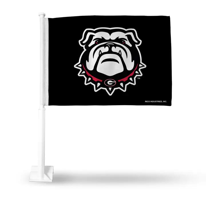 UGA Bulldog Logo Car Flag