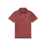 Youth Flyline Performance Polo-Burnt Red & Tan